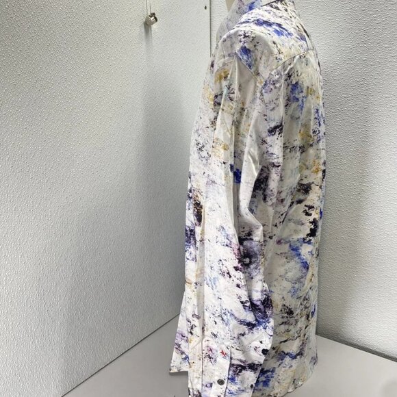 Au Noir Men’s Magnani Long Sleeve Button-Up Shirt Size 4XL White - Picture 9 of 15